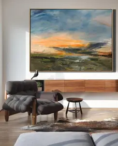 Image for Hand Painted Beautiful Oil Painting Abstract Lands 