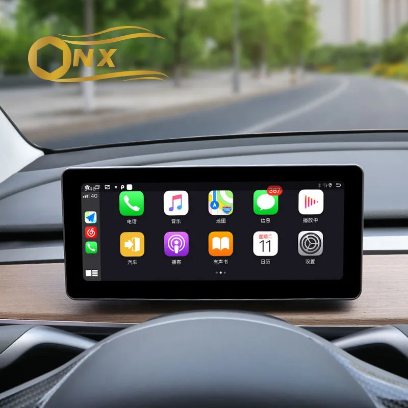 

Автомобильный ЖК-дисплей, беспроводной carplay для Tesla Model3, модная Автомобильная центральная консоль, экран дисплея инструмента