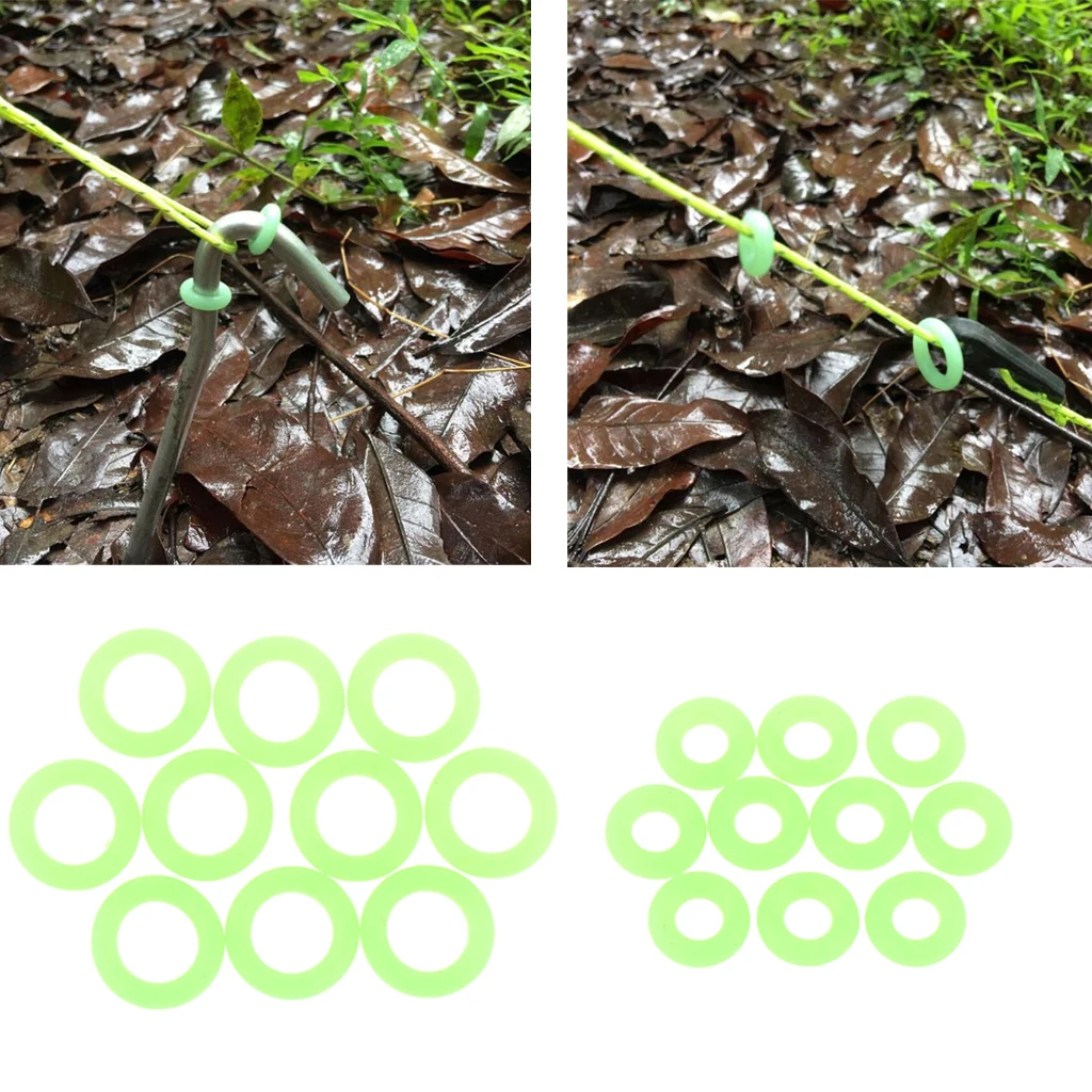 MagiDeal 10 шт. Силиконовое светящееся кольцо для ночной рыбалки палатки ногтей знаки