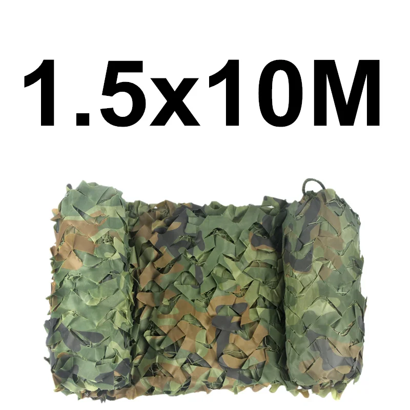 1.5x10M LOOGU лесной усиленный камуфляжная сетка в стиле милитари камуфляжной расцветки, сетка для охоты на открытом воздухе тент снимать сад затенение джунгли лагерь - Цвет: 1.5x10M
