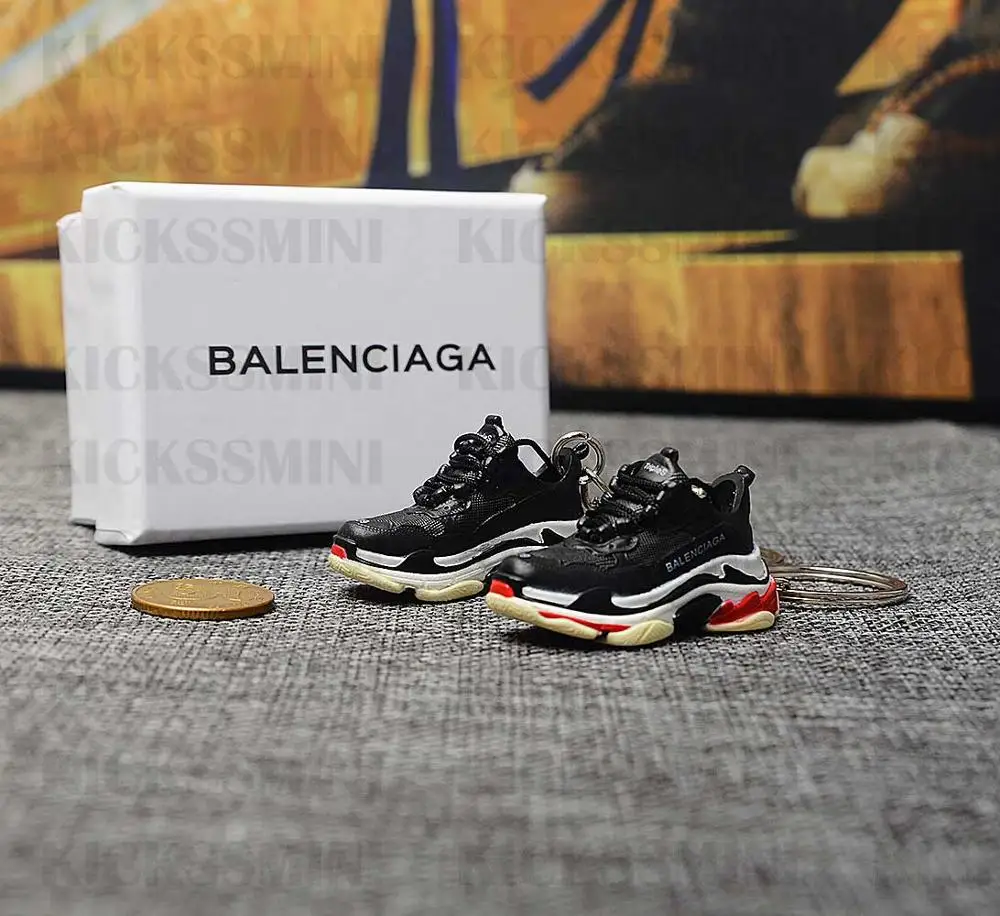 a pair w metal ring Дропшиппинг aj1 Chicago «не для перепродажи Красный» брелок в виде кроссовка Air Jordan 1 3D мини-кроссовки, запатентованный спортивный обувной брелок с кроссовком - Цвет: a pair w metal ring