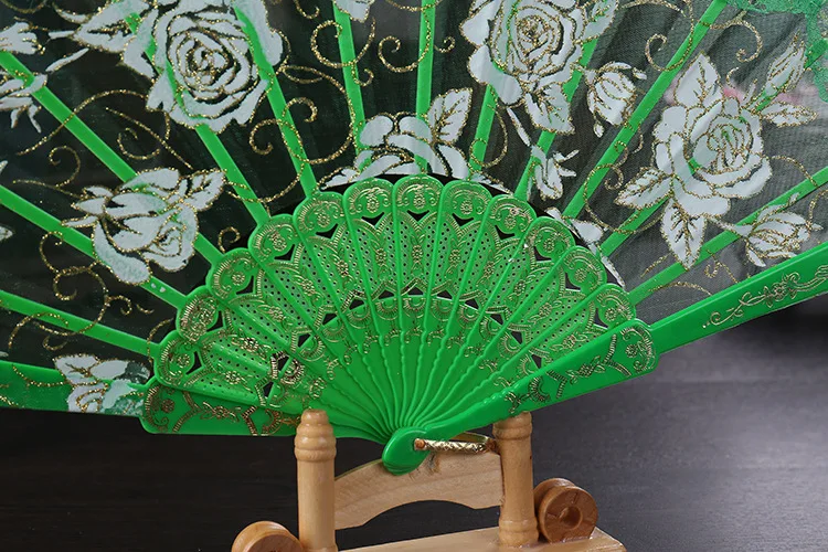 Кружевная розовая раскладная ручная танцевальная Цветочная расцветка для