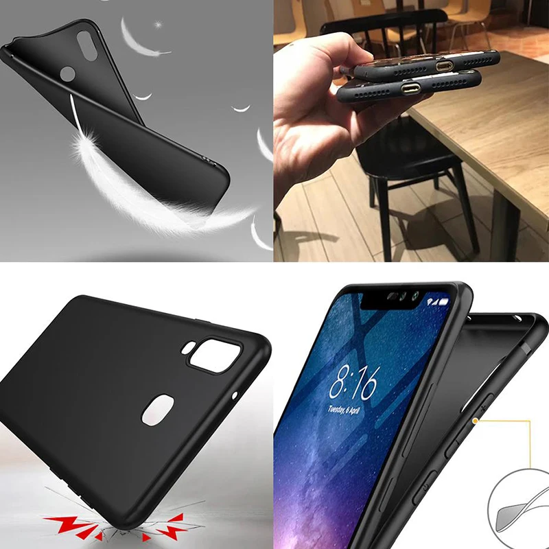 Чехол из мягкого силикона TPU для Vivo Y11 Black от YOUK SHIM WON.