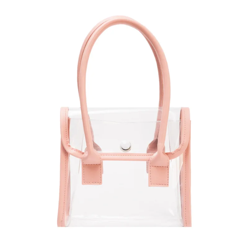 

2020 summer transparent new portable jelly bag ins Korea wild summer small fresh beach bag female womens bags handbags