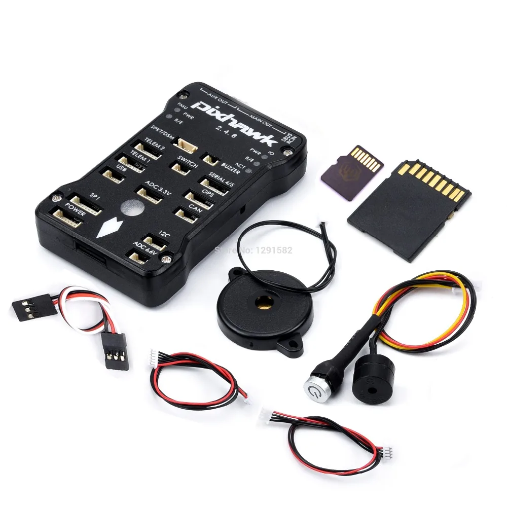 Simple kit Pixhawk PX4 автопилот PIX 2.4.8 32 бит Контроллер полета с переключателем безопасности зуммер 16 Гб карта PPM IEC RGB M8N для квадрокоптера F450 - Цвет: Simple kit