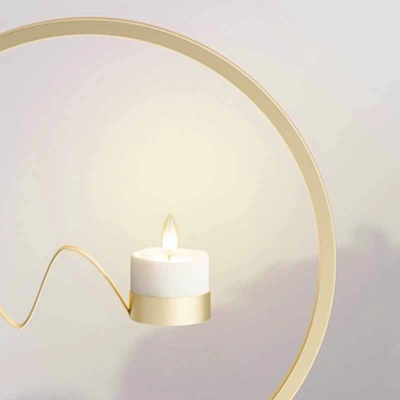 

Golden Candle Holder Romantic Candlelight Dinner Decoration Creative Products