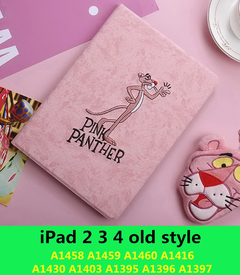 leopard Quan 234 3D с вышитыми героями мультфильмов чехол для нового ipad 9.7inch '3/2/1'mini123/45/для ipad 234 Pro9.7 Искусственная кожа умного сна - Цвет: leopard Quan 234
