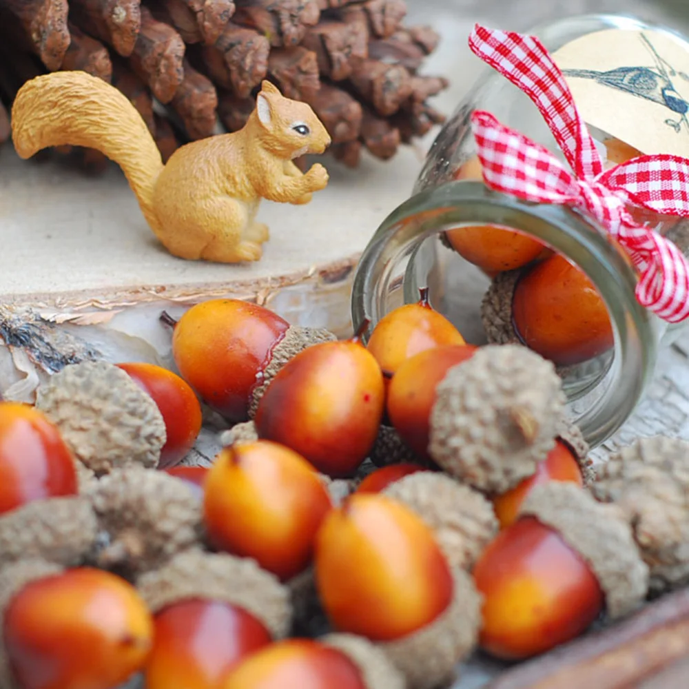 50 шт Acorn Маленькие искусственные реалистичные орехи фото реквизит вечерние