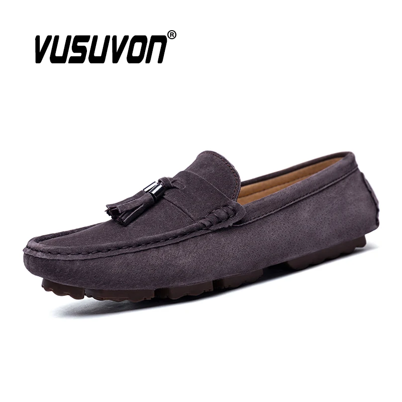 5 цветов Мужские лоферы из замши Модная удобная повседневная обувь дышащие