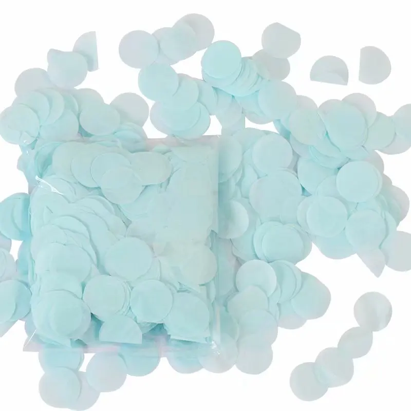 light blue 20 г 2,5 см бумажные конфетти разных цветов для свадьбы, дня рождения, вечеринки, украшения, воздушные шары, круглые Тканевые для прозрачного детского душа, воздушные шары - Цвет: light blue