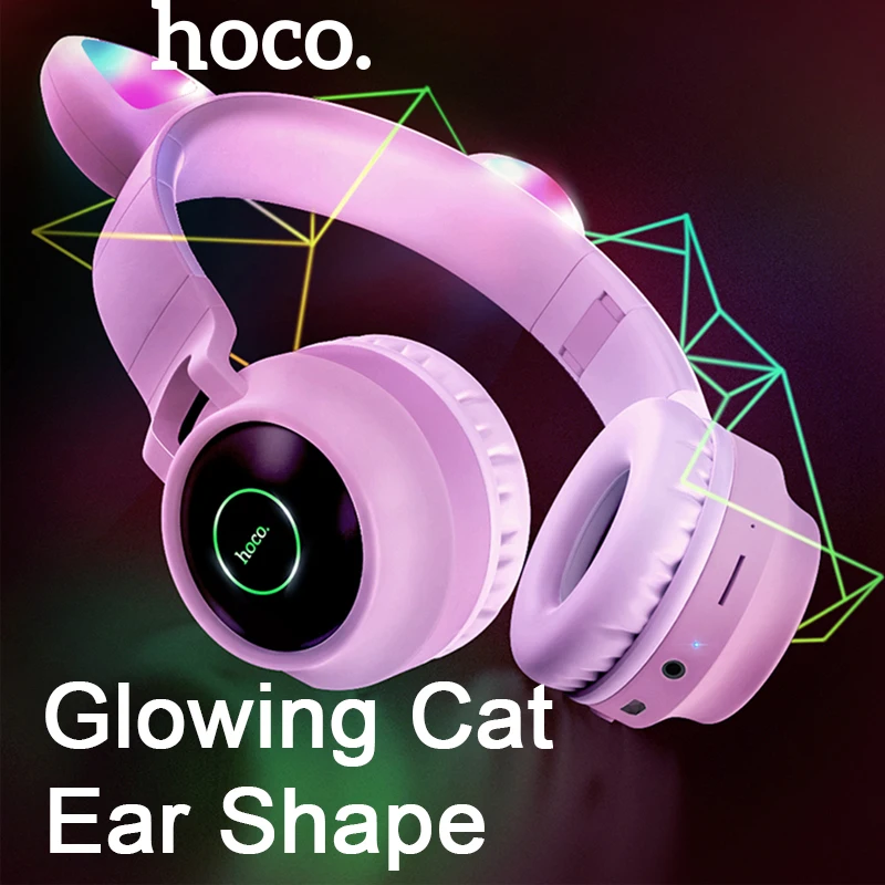 Беспроводное зарядное устройство HOCO милый кот беспроводные Bluetooth наушники для