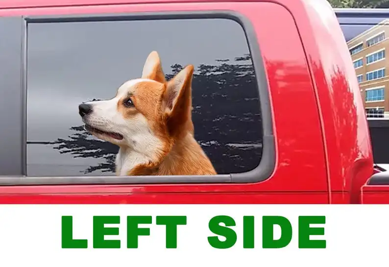 

2021 Red Corgi car sticker , Red Corgi decal, xmas gift