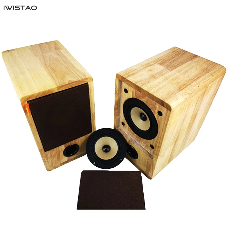 

Динамик IWISTAO HIFI полный диапазон 4 дюйма блок 4 Ом 15 ~ 25 Вт Корпус из массива дерева 1 пара перевернутая структура