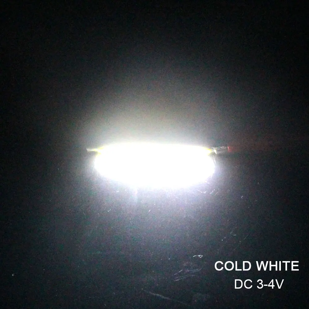 

10pcs 60*8mm Battery Powered 3.7V COB LED Light Source Strip Lamp DC3-4V Warm Cool White Blue Red Color Bulb for DIY Lighting