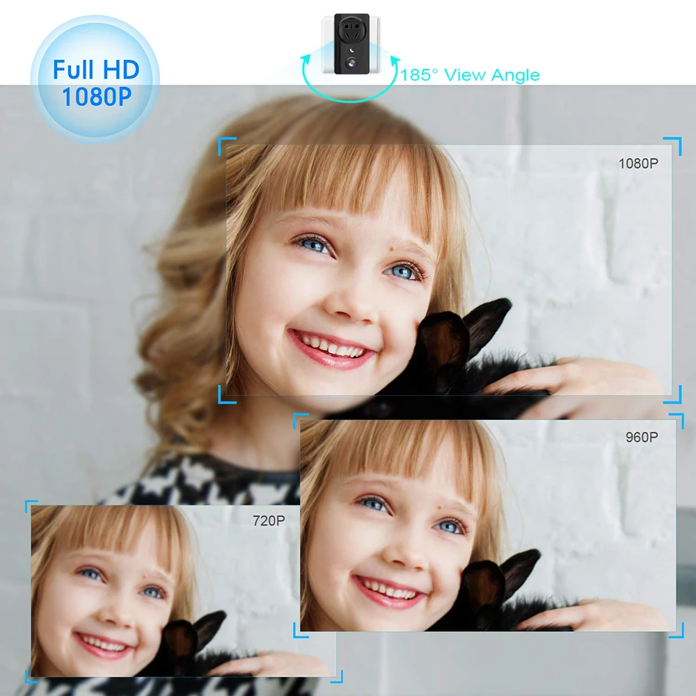Беспроводная розетка Wi Fi камера 1080P HD USB зарядное устройство для домашней