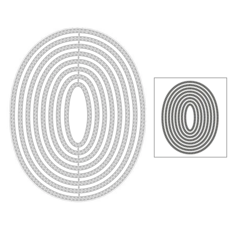 Новинка 2020 хит базовая овальная рамка с краями многослойный фон для резки