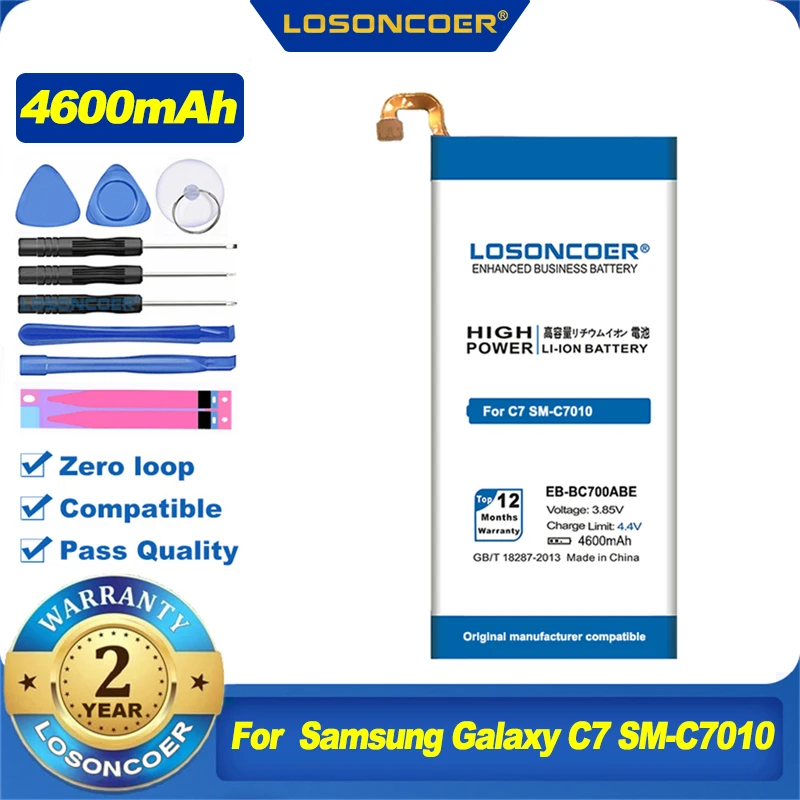 LOSONCOER 4600 мА/ч EB BC700ABE батарея для Samsung Galaxy C7 SM C7010 Duos C7018 Pro C701F/DS TD LTE C7000|Аккумуляторы
