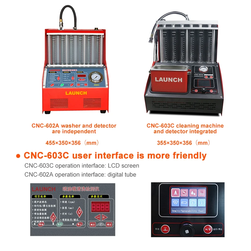 Тесты оборудование стенда CNC 603C 220V 300W очиститель инжектора & er лучше чем 602A