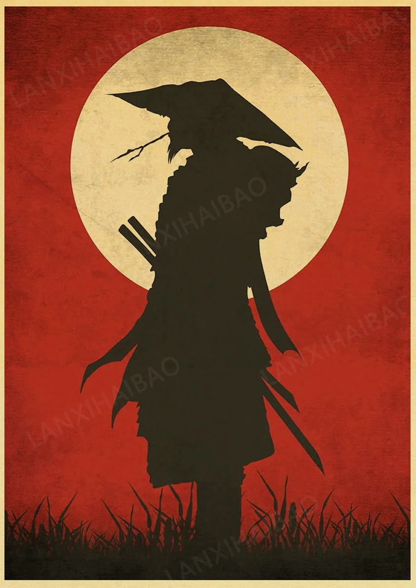 Токийский Гуль отбеливатель Death Note Crybaby Ретро красное аниме силуэт крафт-бумага