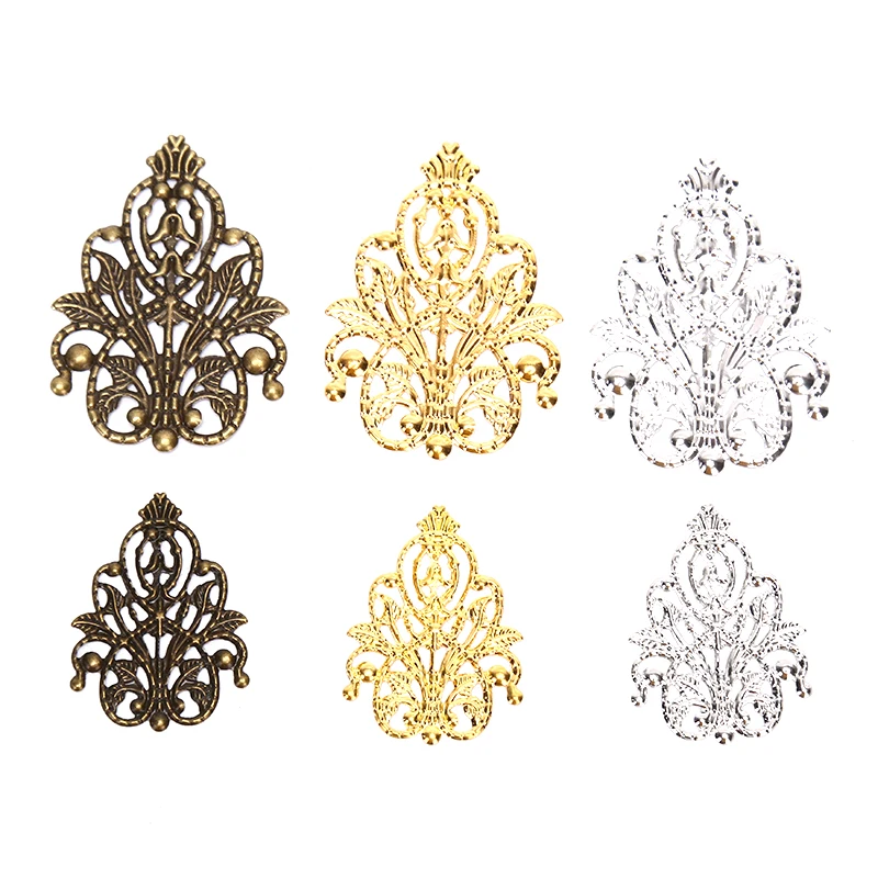 

20Pcs/Set Gift Box Decoration Ornaments Filigree Crafts Hollow Embellishments Findings Jewelry Accessories