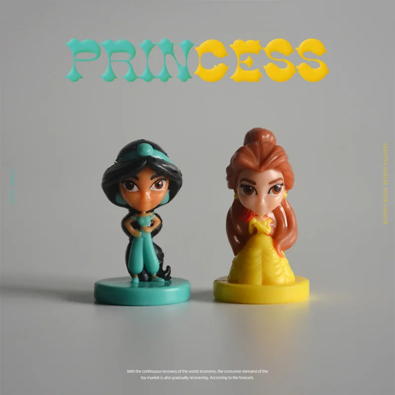 

24 шт. 3 см Disney Belle Принцесса Жасмин Принцесса мультфильм модель кукла автомобиль аксессуары DIY украшения Аксессуары