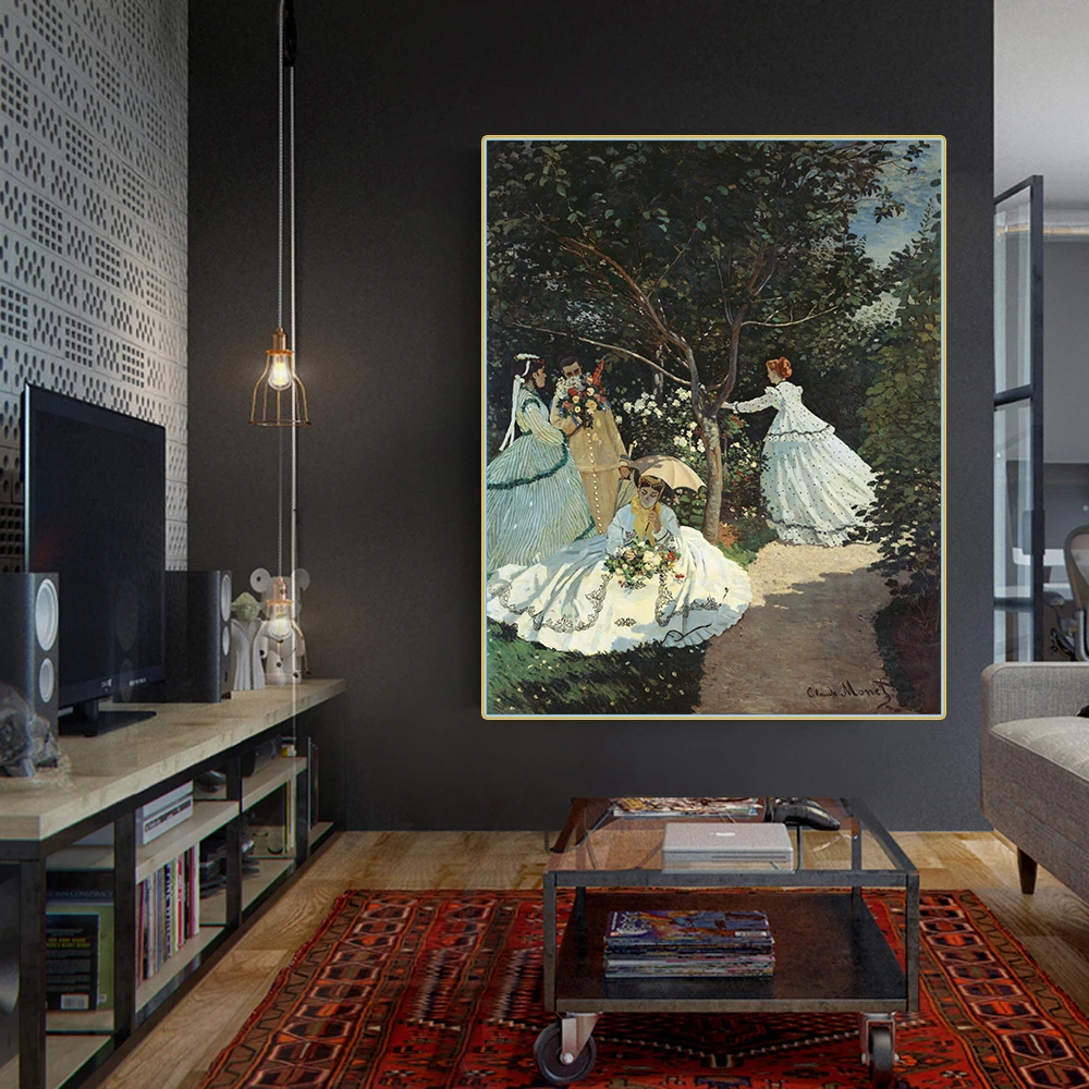 Цитон Клода монета Women женщины в саду Canvas Холст Картина маслом всемирно известное