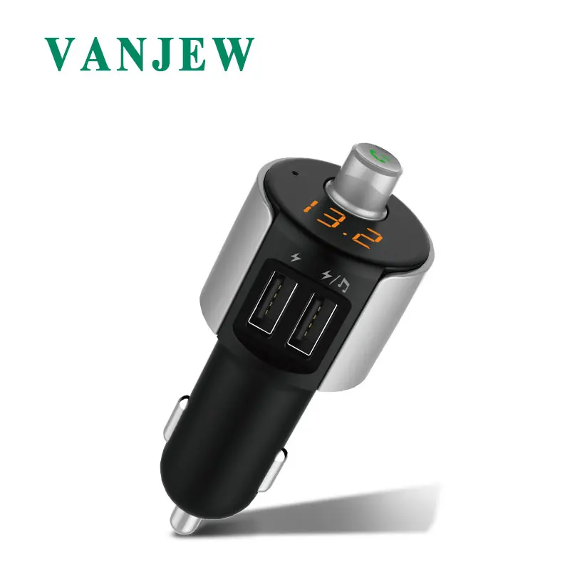 VANJEW C27 автомобильный Bluetooth fm-передатчик двойной usb порт fm-модулятор MP3 плеер радио передатчик ручной freecall Обнаружение напряжения