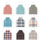 фартук для кухни фартук кухонные аксессуары Лидер продаж, простой цветной фартук в клетку, Кухонный Фартук для готовки и выпечки, маслостойкие аксессуары, фартук, Детский фартук