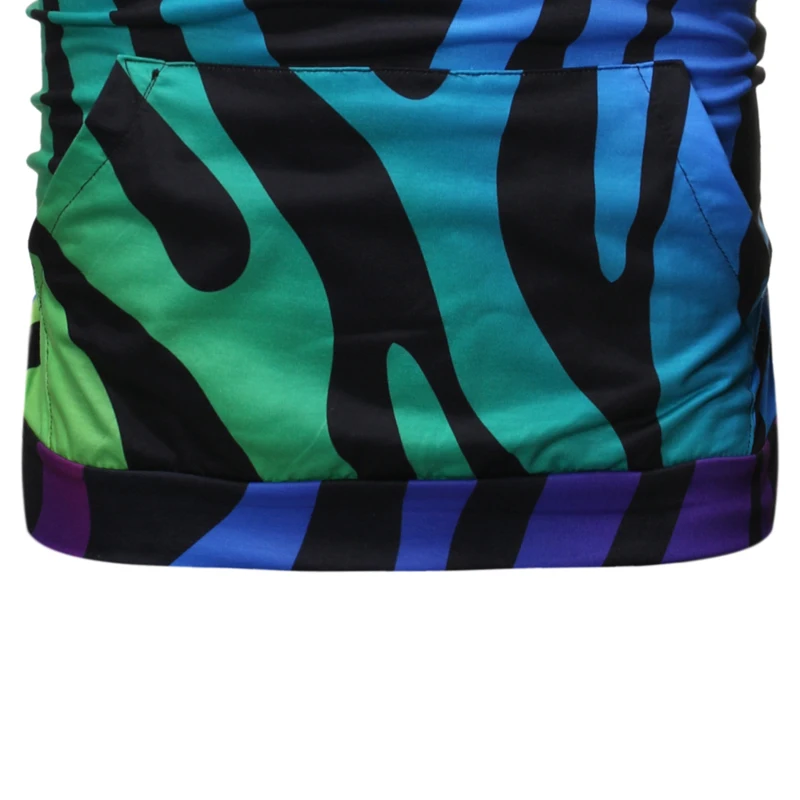 

2019 New Winter Men's Leisure Multicolor Printing Fleece Hooded Blazer