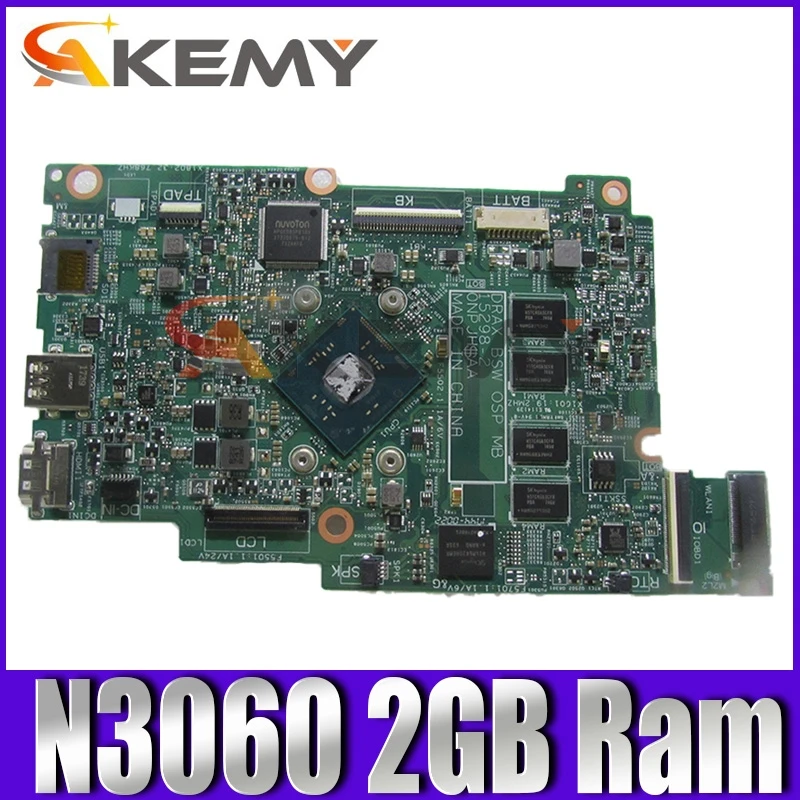 

Оригинальная материнская плата для ноутбука DELL Inspiron 3168 Core SR2KN Celeron N3060 2 гб озу плата 15298-1 CN-09TWCD 09TWCD