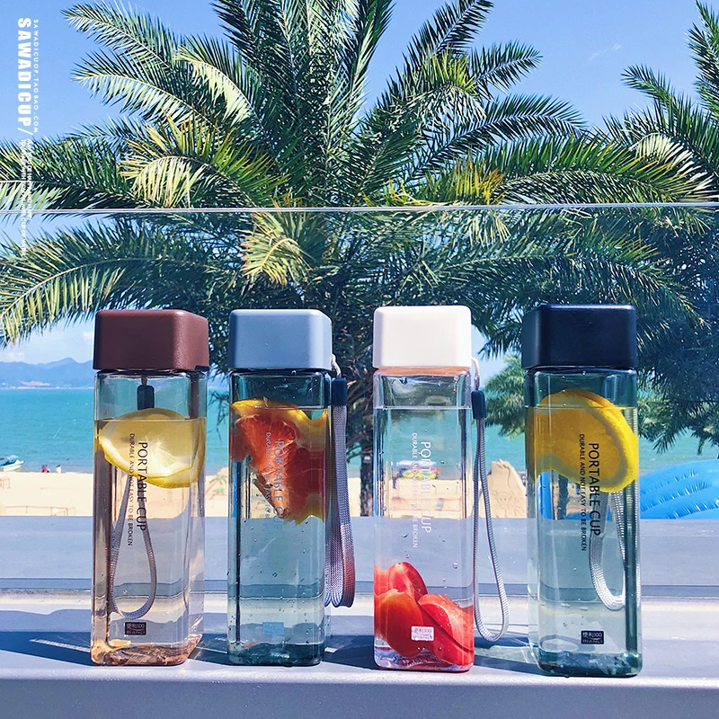 Милая новая квадратная чаша для чая молока фруктов воды бутылок напитков с