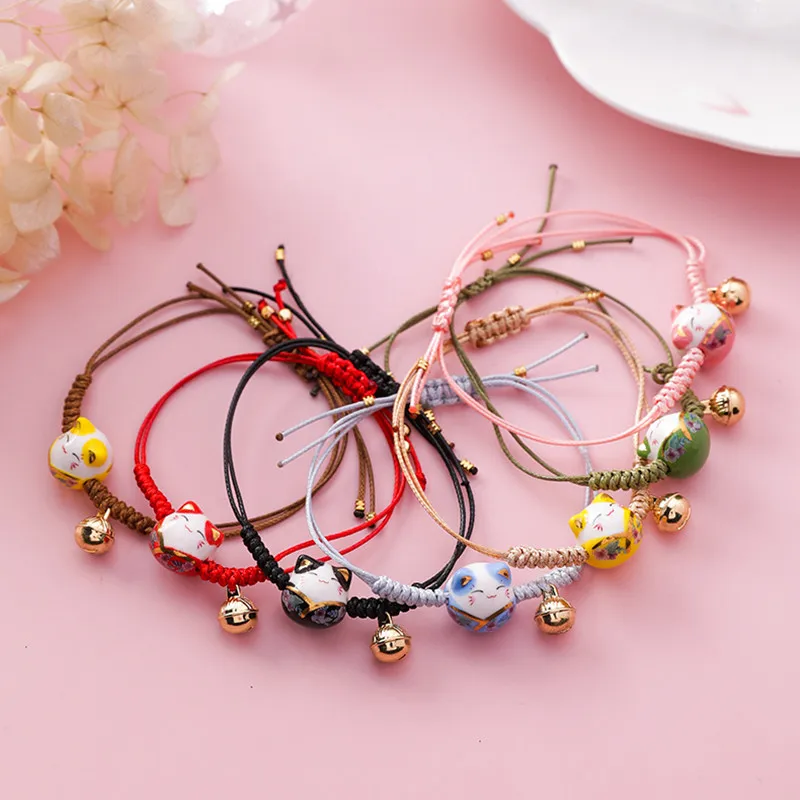 DoreenBeads новый простой ручной вязки Kawaii керамический Шарм кошка веревочные