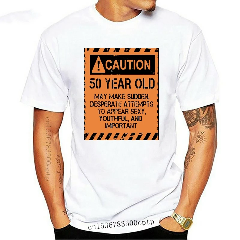 

New Men Short sleeve tshirt 50th Birthday Gift Caution 50 Year Old 1968 Vintage Shirt cool Women t-shirt