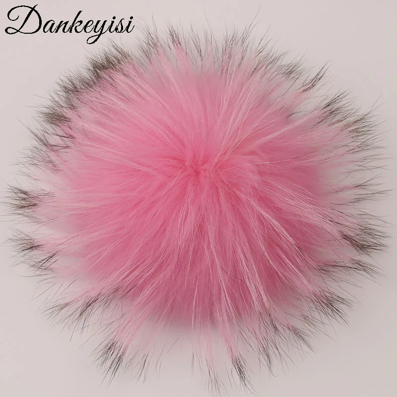 DANKEYISI помпоны из натурального меха 13 см DIY помпоны из меха енота лисы меховые шарики для шапок шарф обувь аксессуары 5 шт./лот