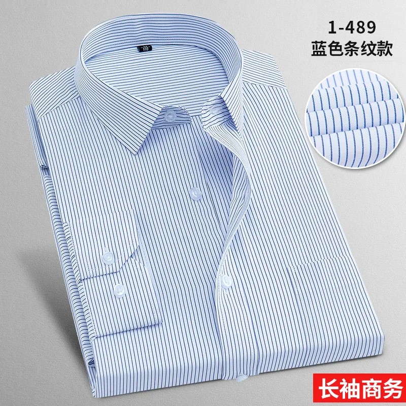 

2019 Tops Sell Twill Solid Color Formal Casual Business Long Sleeve Dress Shirts for Social Work Regular-fit Office Wear Camisa
