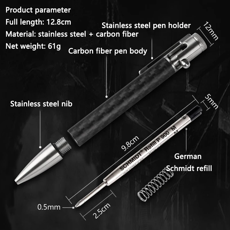 Тактический болт портативная ручка из углеродного волокна для повседневного