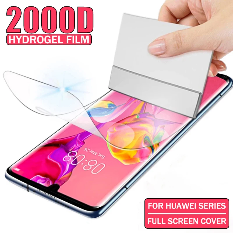 

2000D Hydrogel Film For Huawei P30 Pro P40 Lite P20 P50 Screen Protector For Huawei Mate 40 30 20 P30pro P40pro P50pro 1-3PCS