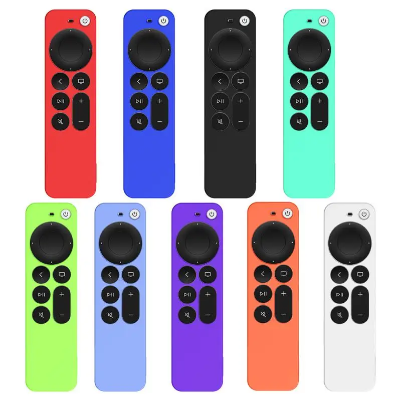 

Silicone Remote Protective Shell For Apple TV 4K Remote 2021 Anti-Slip Shockproof Soft Case Cover Remote Protective Case Shell