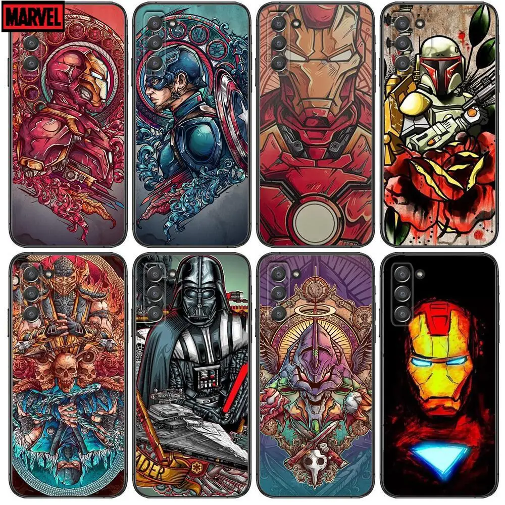 

New cool Marvel superhero relief Phone cover hull For SamSung Galaxy s6 s7 S8 S9 S10E S20 S21 S5 S30 Plus S20 fe 5G Lite Ultra E