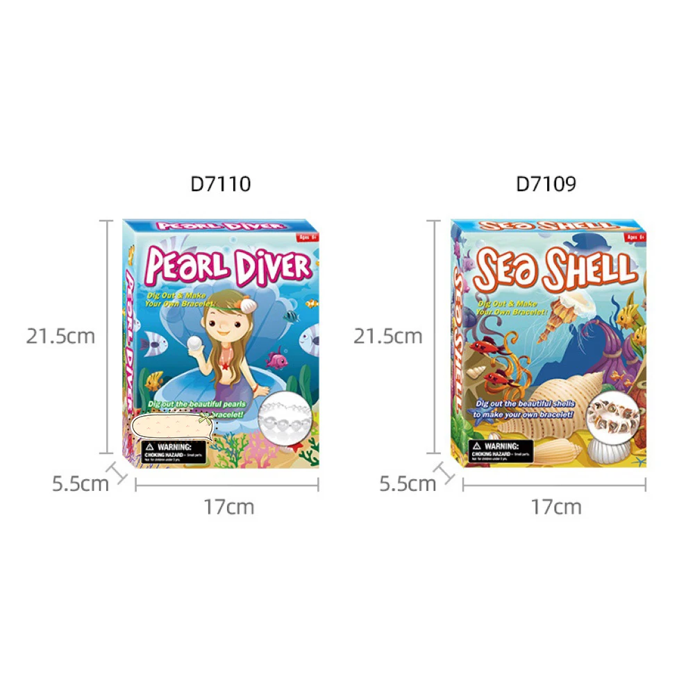 

Girls Shell Faux Pearl Bracelet Dig Excavation Kit Archaeology Toy Birthday Gift Stuff Toy For Kids Assort Package