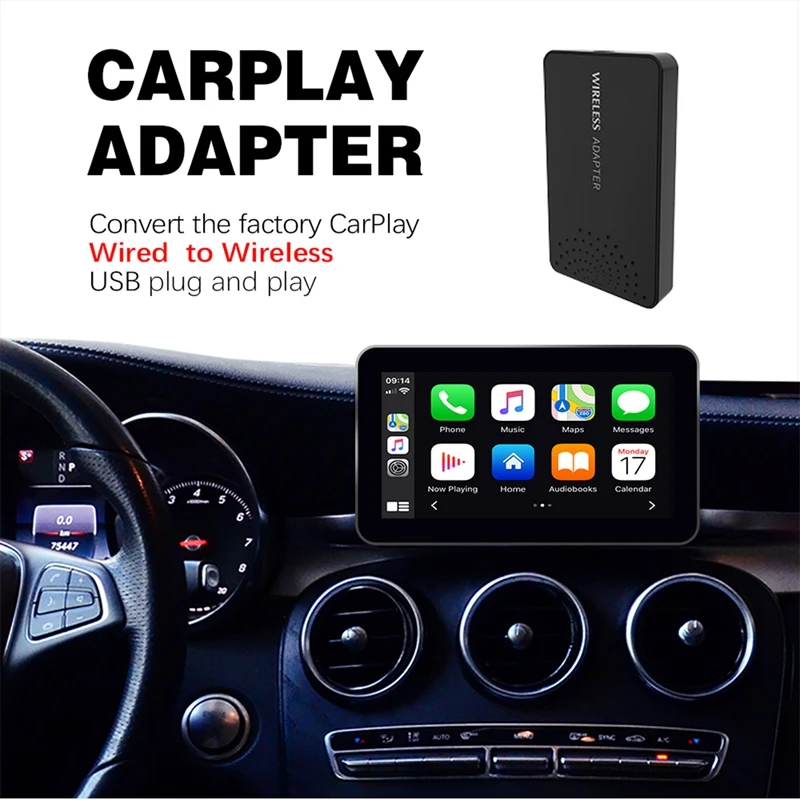 

NEW-for Apple CarPlay Wireless Activator Car Wired CarPlay to Wireless CarPlay for Mercedes-Benz Lexus PNP Car MP4 MP5 Play
