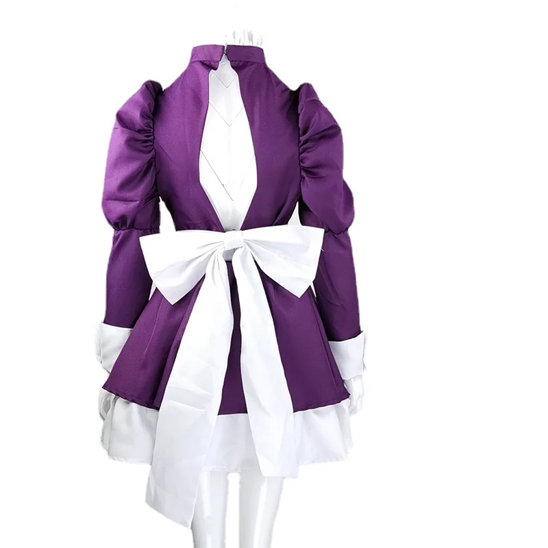 Мэйд-фуку Камэн Косплей Костюм Аниме Высокий Вторжение Мейд Одежда Коричневая Передняя Шаль Фиолетовый Костюм Хэллоуин Вечеринка Девушка Женщина.