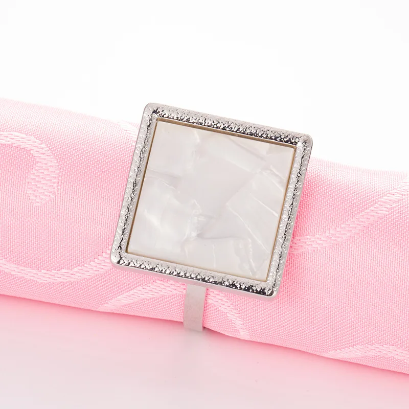 6 шт./лот жемчужные кольца для салфеток держатель с пряжкой на свадьбу и в