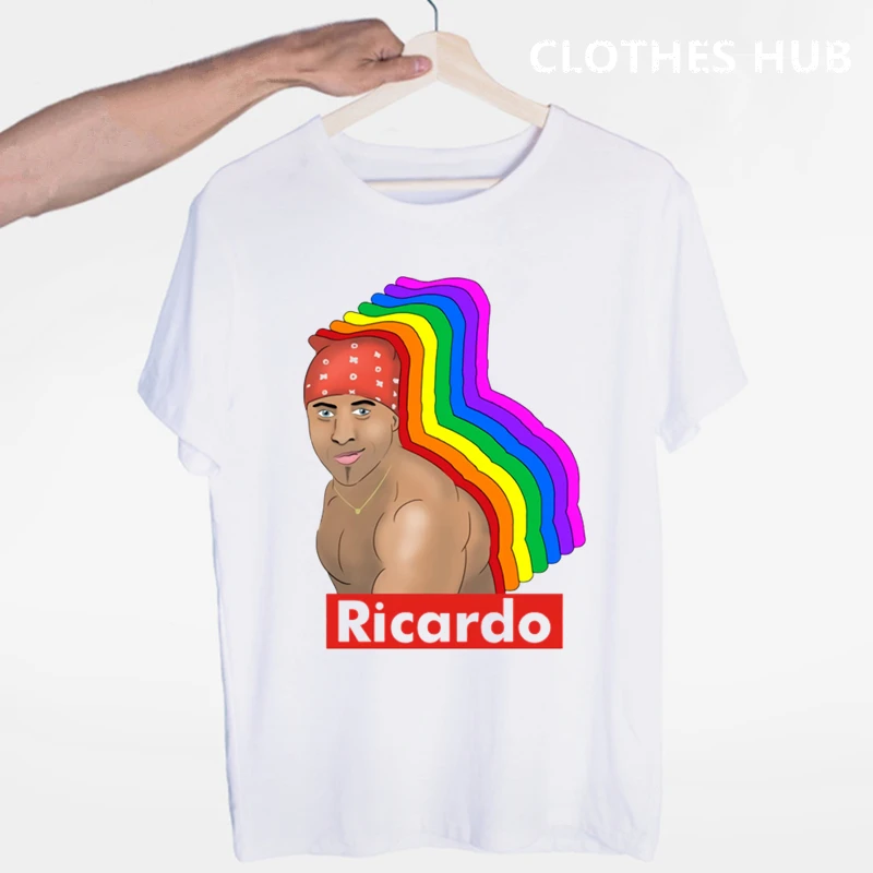Pocket Ricardo Milos, Мужская футболка, аниме, эстетика vaporwave, рождественские футболки, футболка с принтом, топ, футболка, Мужская одежда, Harajuku, футболка