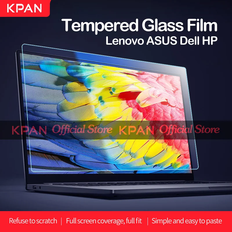 

KPAN Universal HD Tempered Glass Film Laptop Screen Protector 13 14 15 16 17 Inch 16:9 ratio For HP Asus Dell Acer Lenovo LG