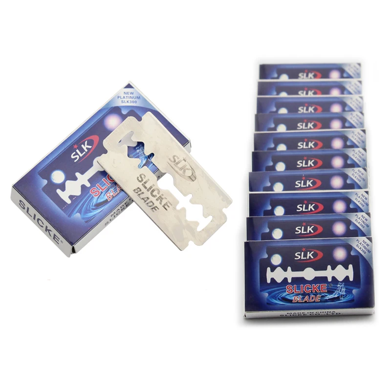 Бритвенные Лезвия для мужчин 100 шт. безопасные бритвы с двойными краями лезвия из