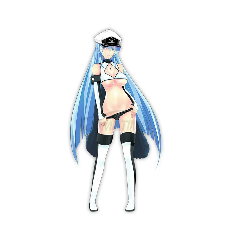 

Personality car sticker 13CM Akame Ga Kill! Esdese Anime Sexy Girl Vinyl Decal Window Car stickers