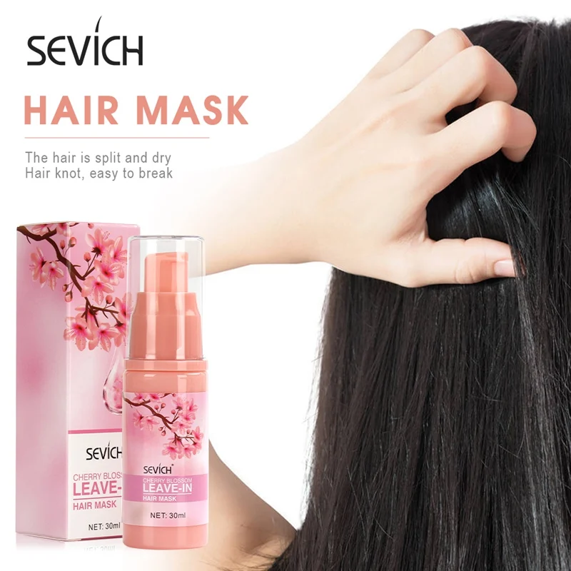 

SEVICH 30ml Cherry Blossom Leave-in Hair Mask Repair Damage Improve Dry Moisturizing Conditioner Amino Acid Hair Care Unisex