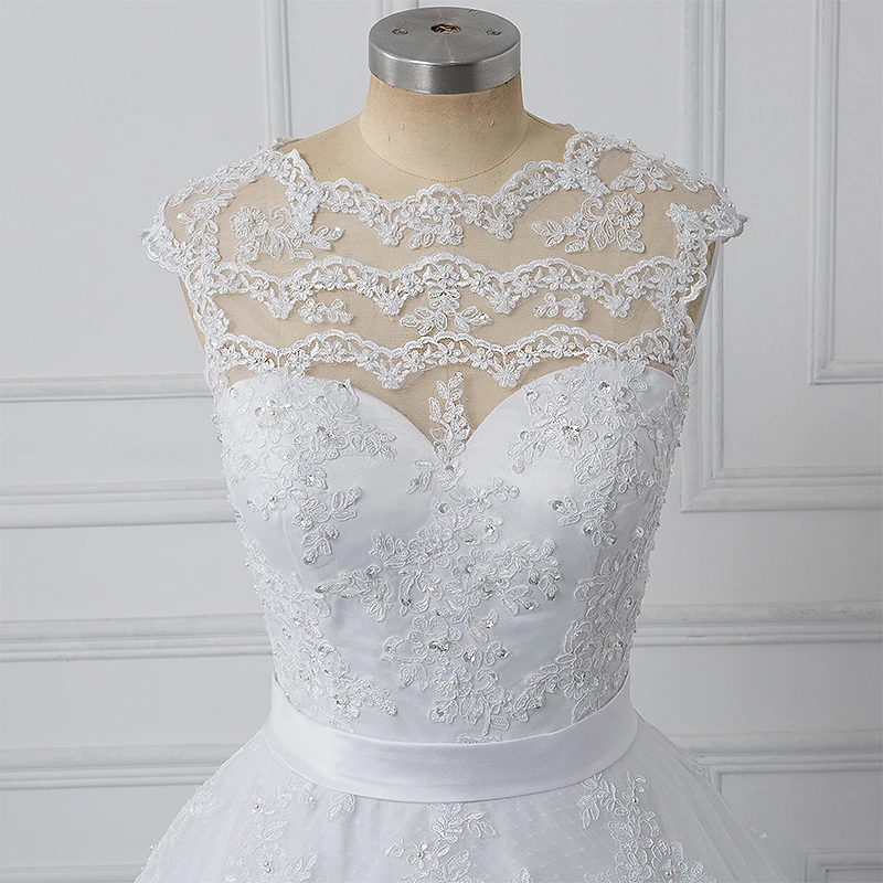 wuzhiyi A-line quality wedding dress Lace Bridal Dresses 2019 vestido de noiva Beading sequied Sashes gown for | Свадьбы и торжества