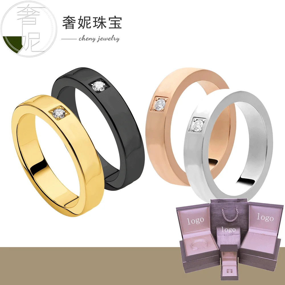 

S925 sterling silver ladies ring solitaire classic couple ring female fashion jewelry Valentine's Day gift